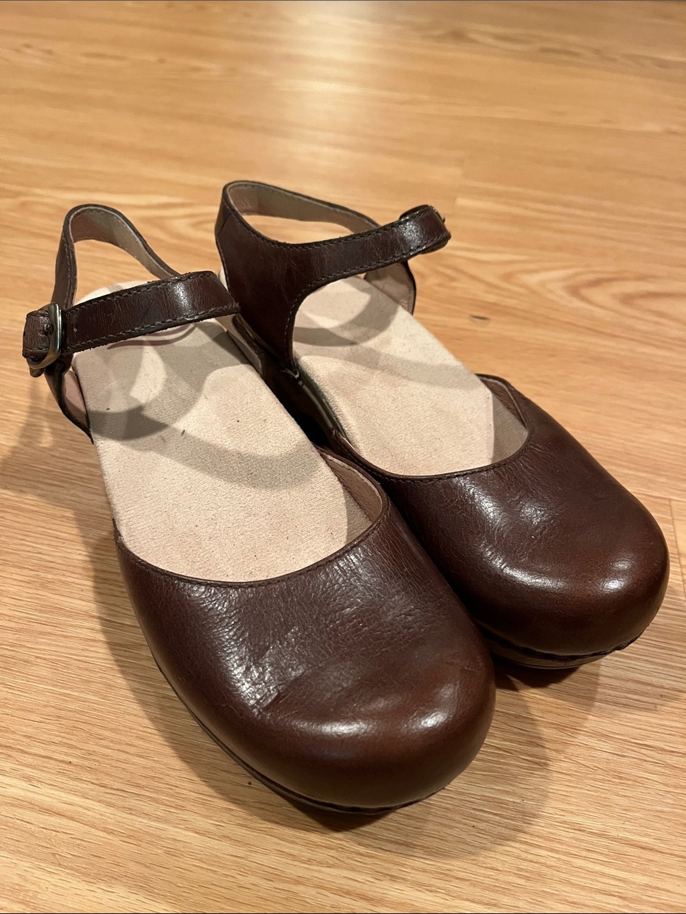Dansko Dark Brown Mary Jane Slingback Shoes